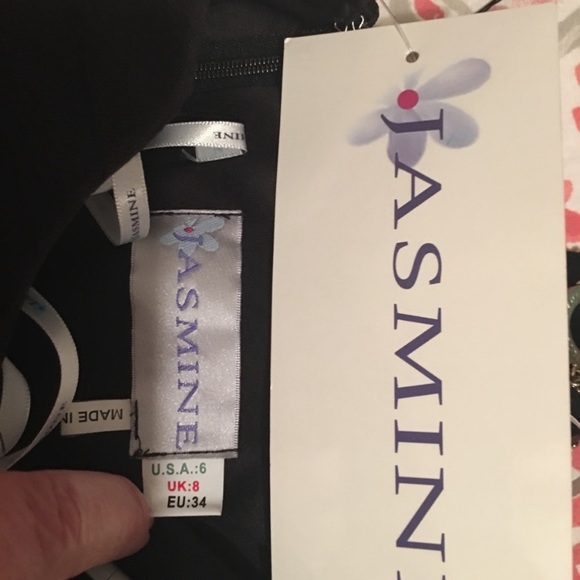 NWT Jasmine Black Strapless Dress Sz 6 oc20 - Picture 4 of 6